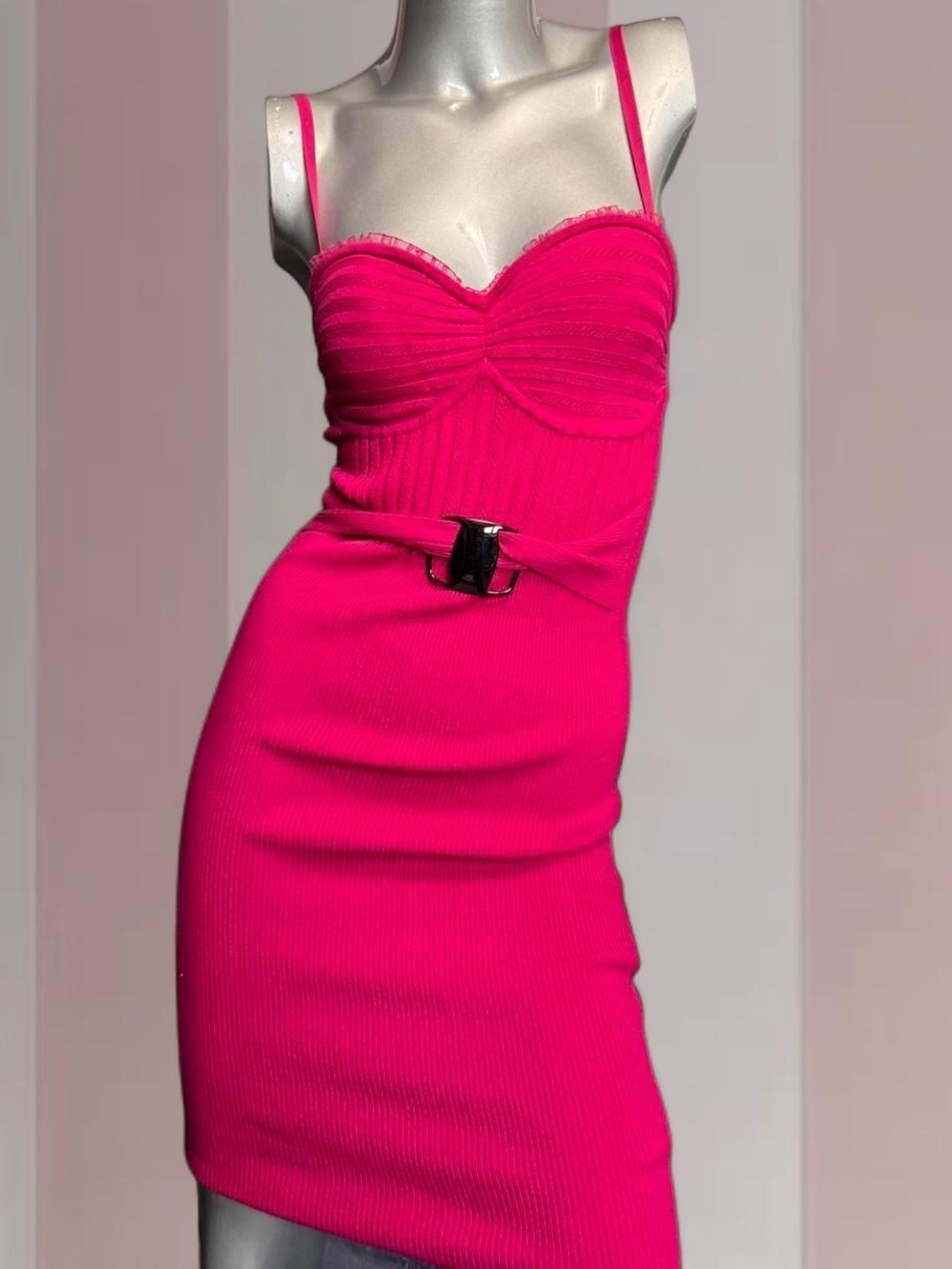 Guess By Marciano Vintage Y2K Pink Belted Dress